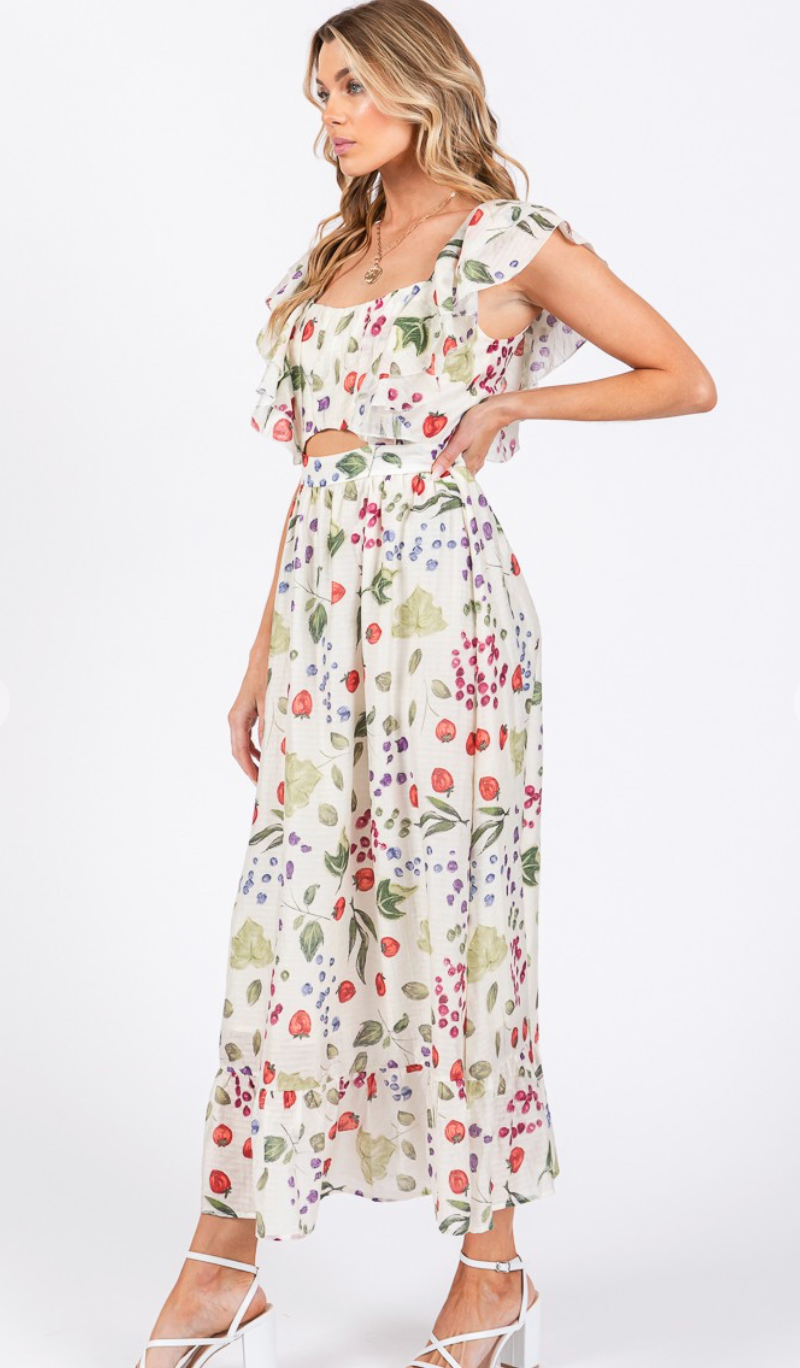 Strawberry Fields Midi Dress