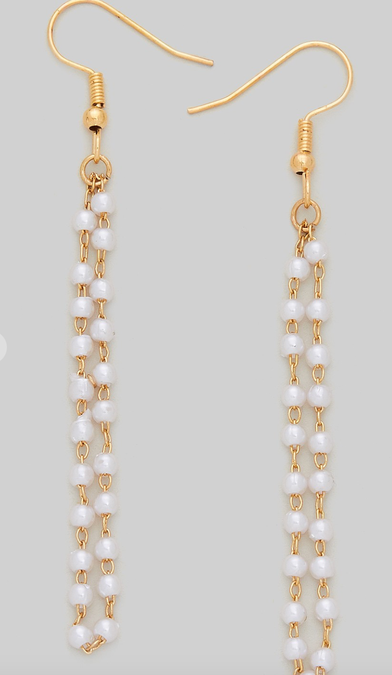 Pearl Chain Earrings