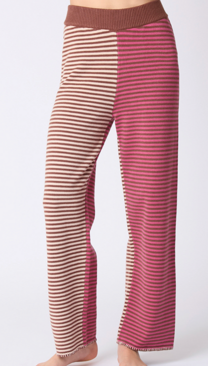 Pink/Mocha Stripe Lounge Pants