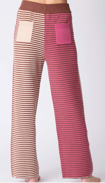 Pink/Mocha Stripe Lounge Pants