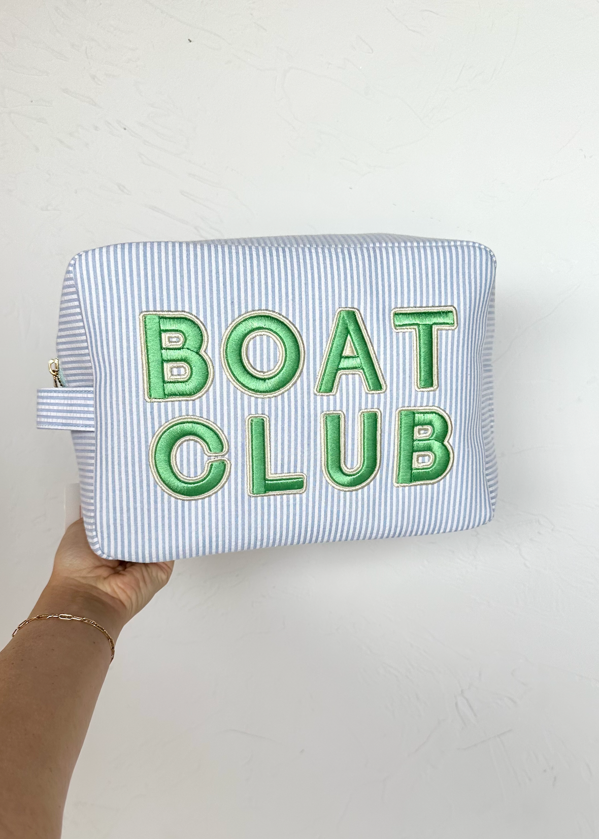 Boat Club Seersucker XL Pouch