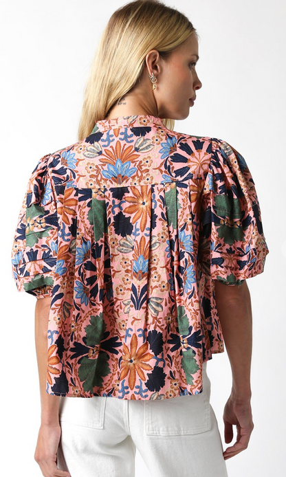 Carrie Blush Tapestry Blouse