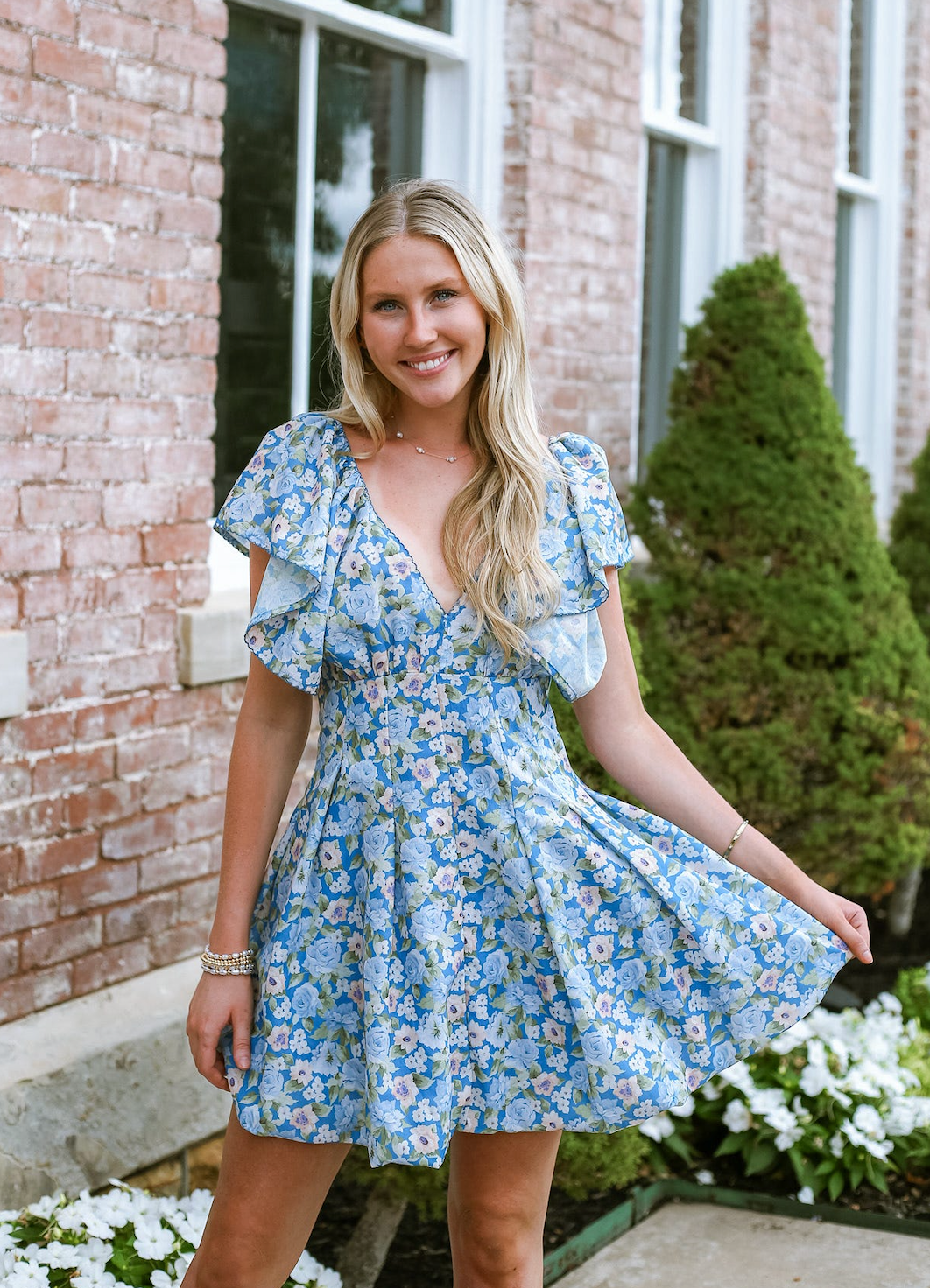 Celine Floral Dress Blue