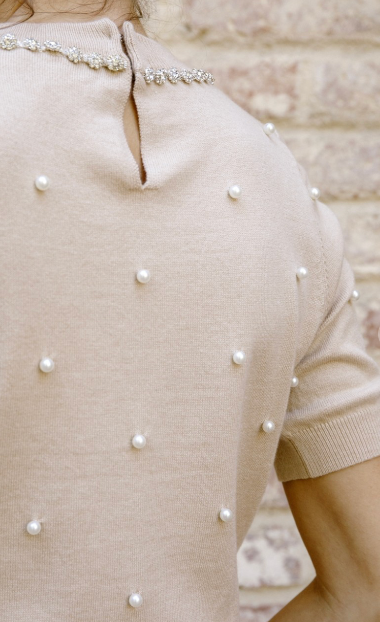 Gem & Pearl Sweater Top