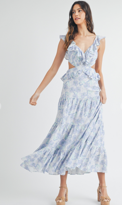 Millie Floral Cut Out Maxi Dress