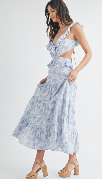 Millie Floral Cut Out Maxi Dress