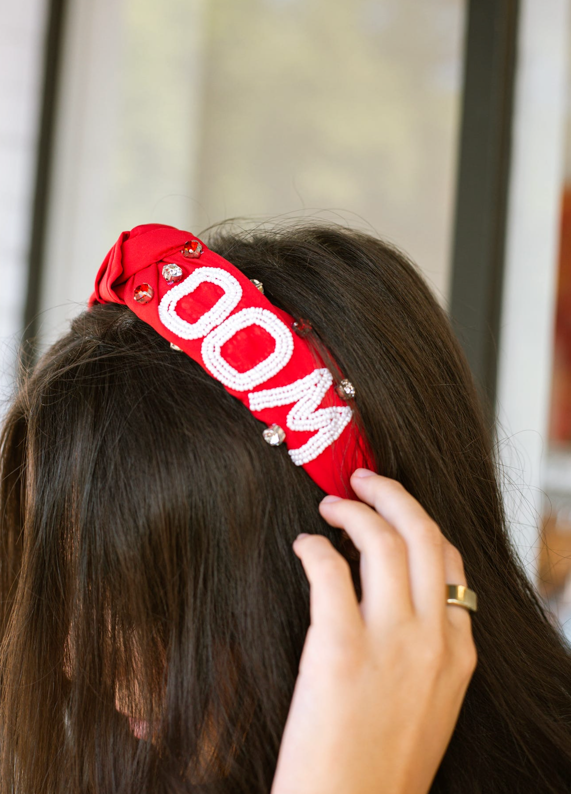 WOO PIG Beaded Headband