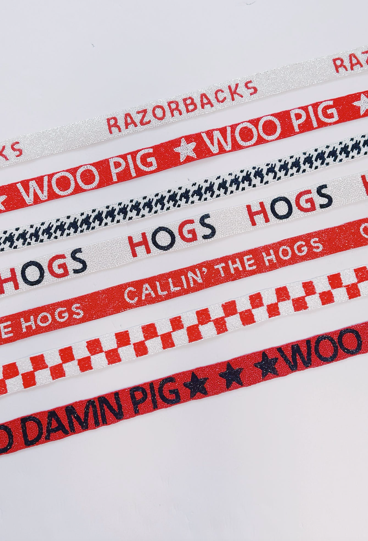 WOO DAMN PIG Beaded Purse Strap