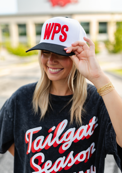 Red WPS Vintage Hat Cream/Black