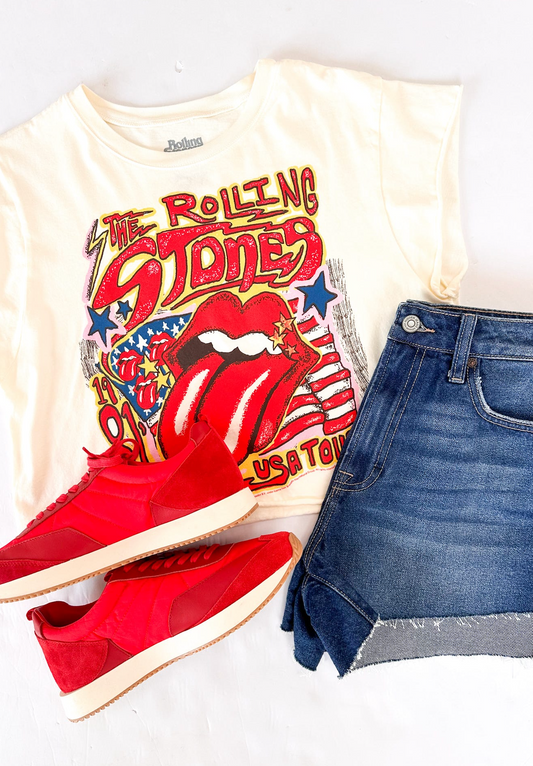 Rolling Stones '81 Cropped Tee