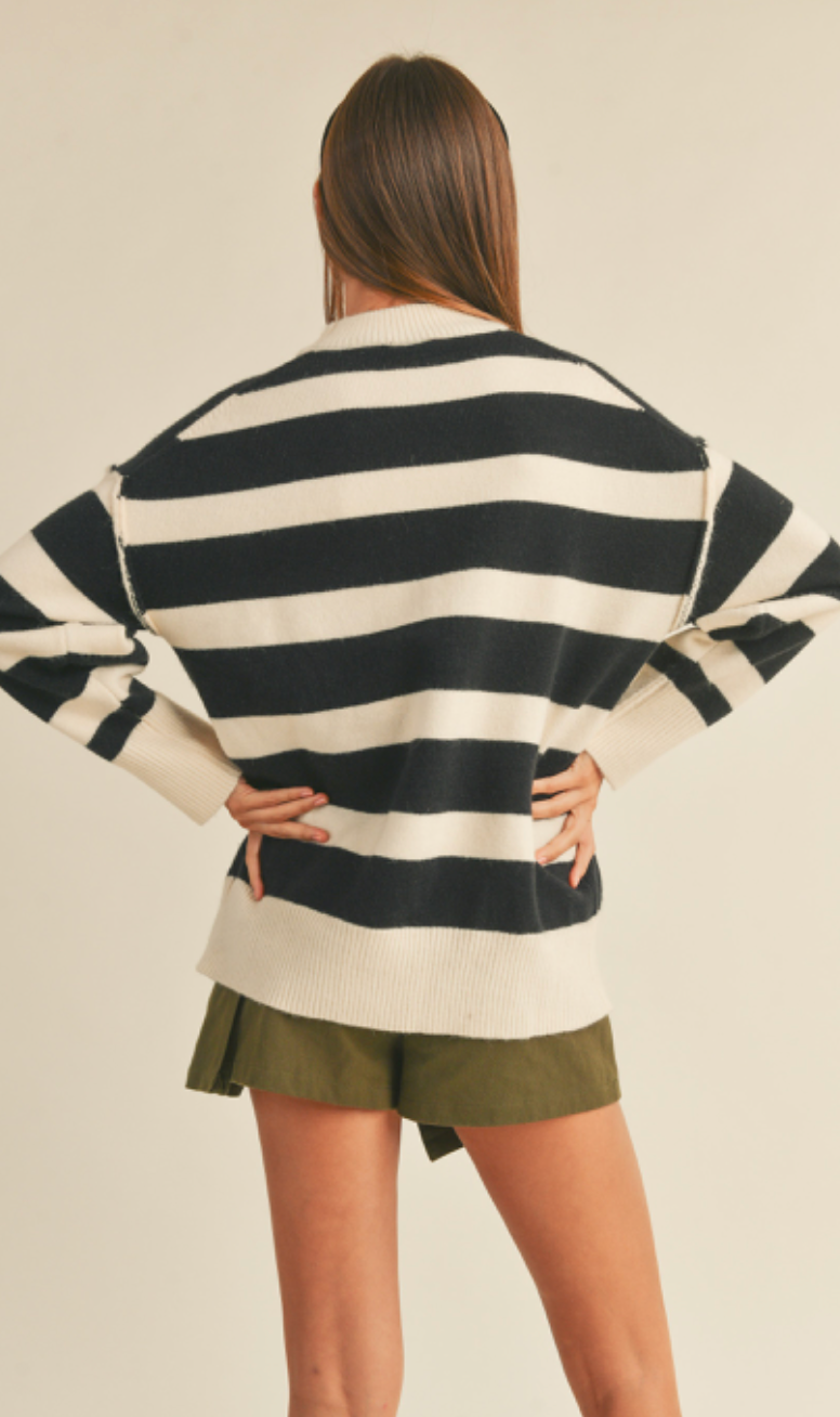 Color Block Stripe Sweater