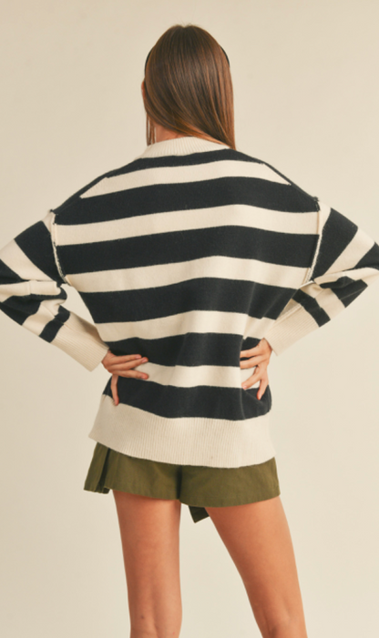 Color Block Stripe Sweater