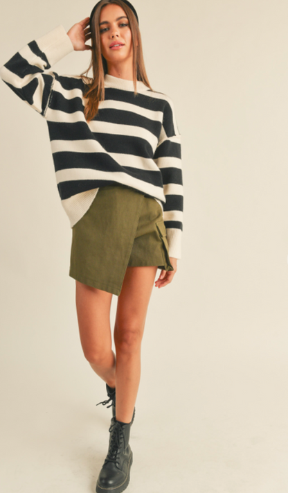 Color Block Stripe Sweater