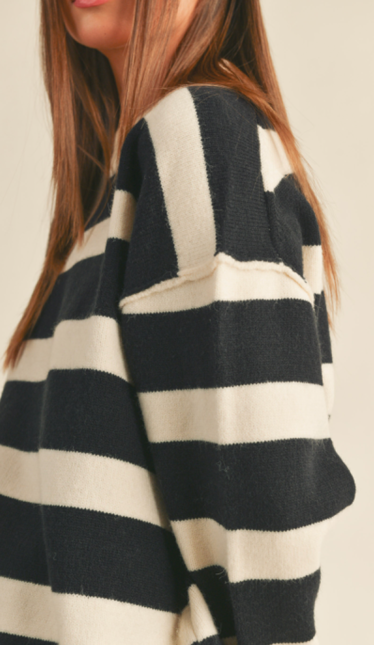 Color Block Stripe Sweater