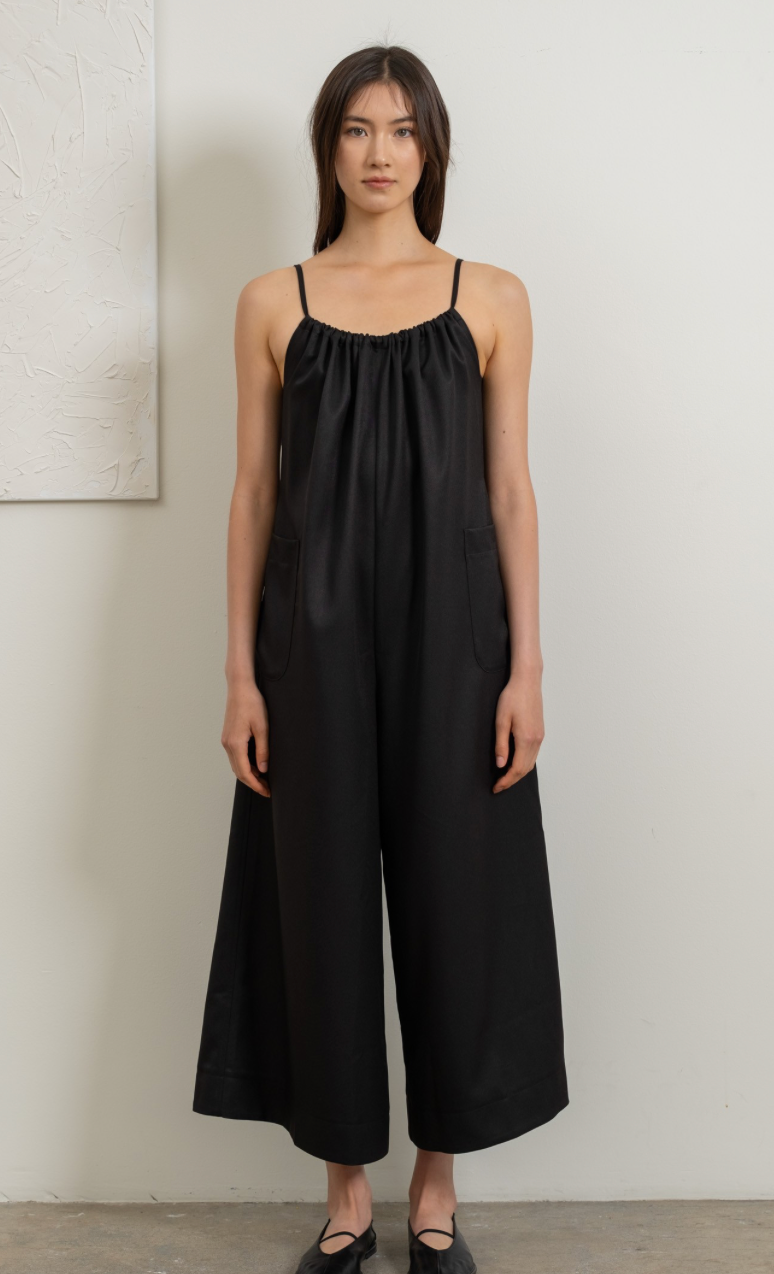 Black Drawstring Jumpsuit