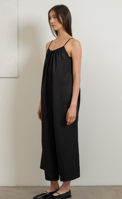 Black Drawstring Jumpsuit