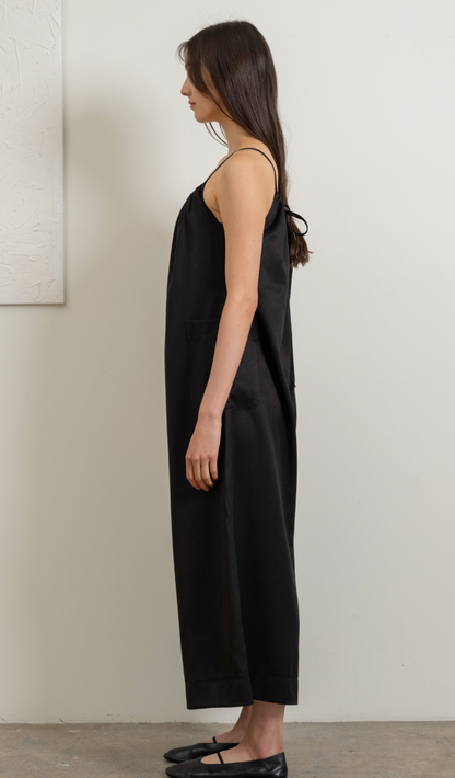 Black Drawstring Jumpsuit