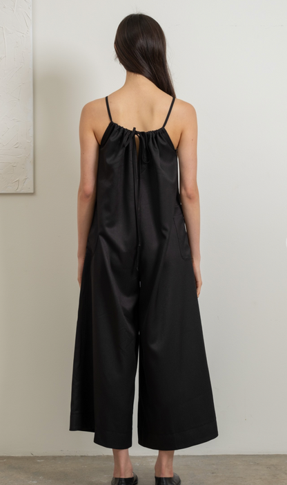 Black Drawstring Jumpsuit