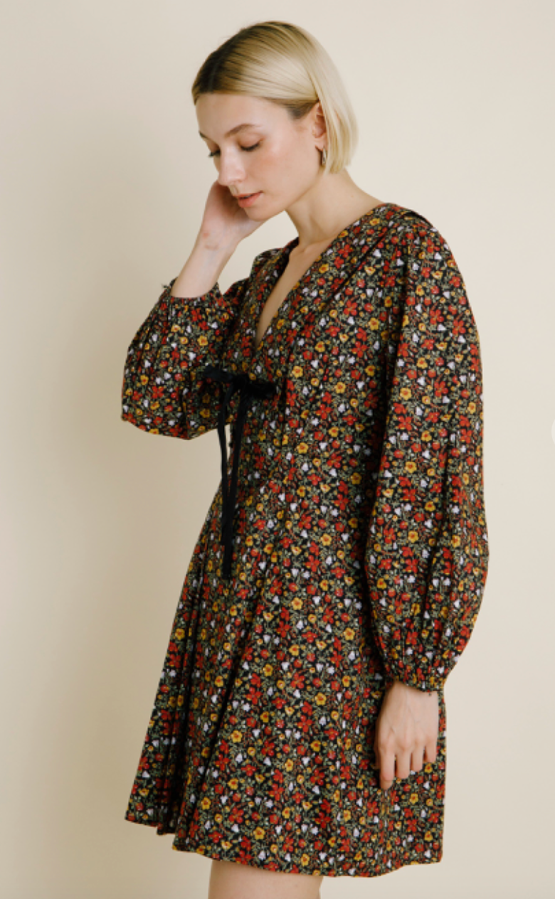 Floral Peter Pan Collar Dress