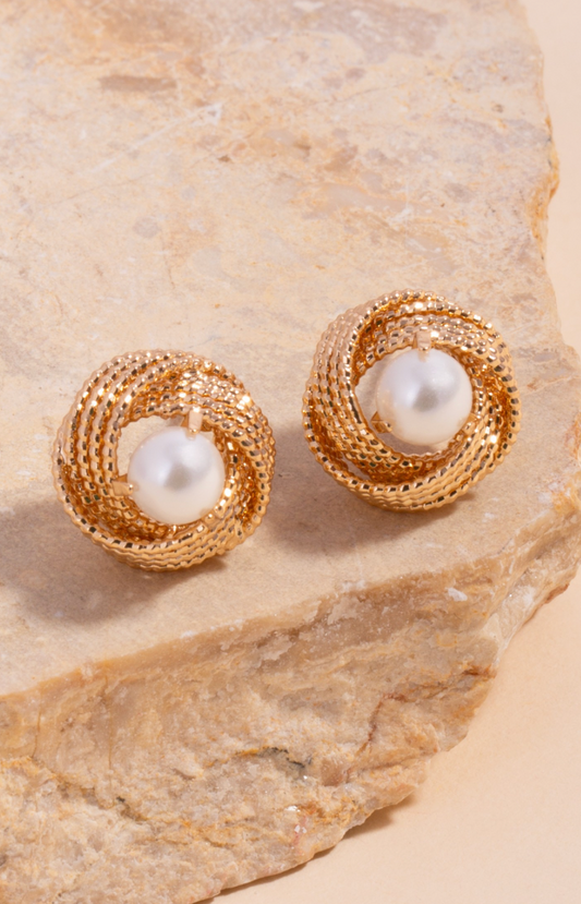 Pearl Knot Studs