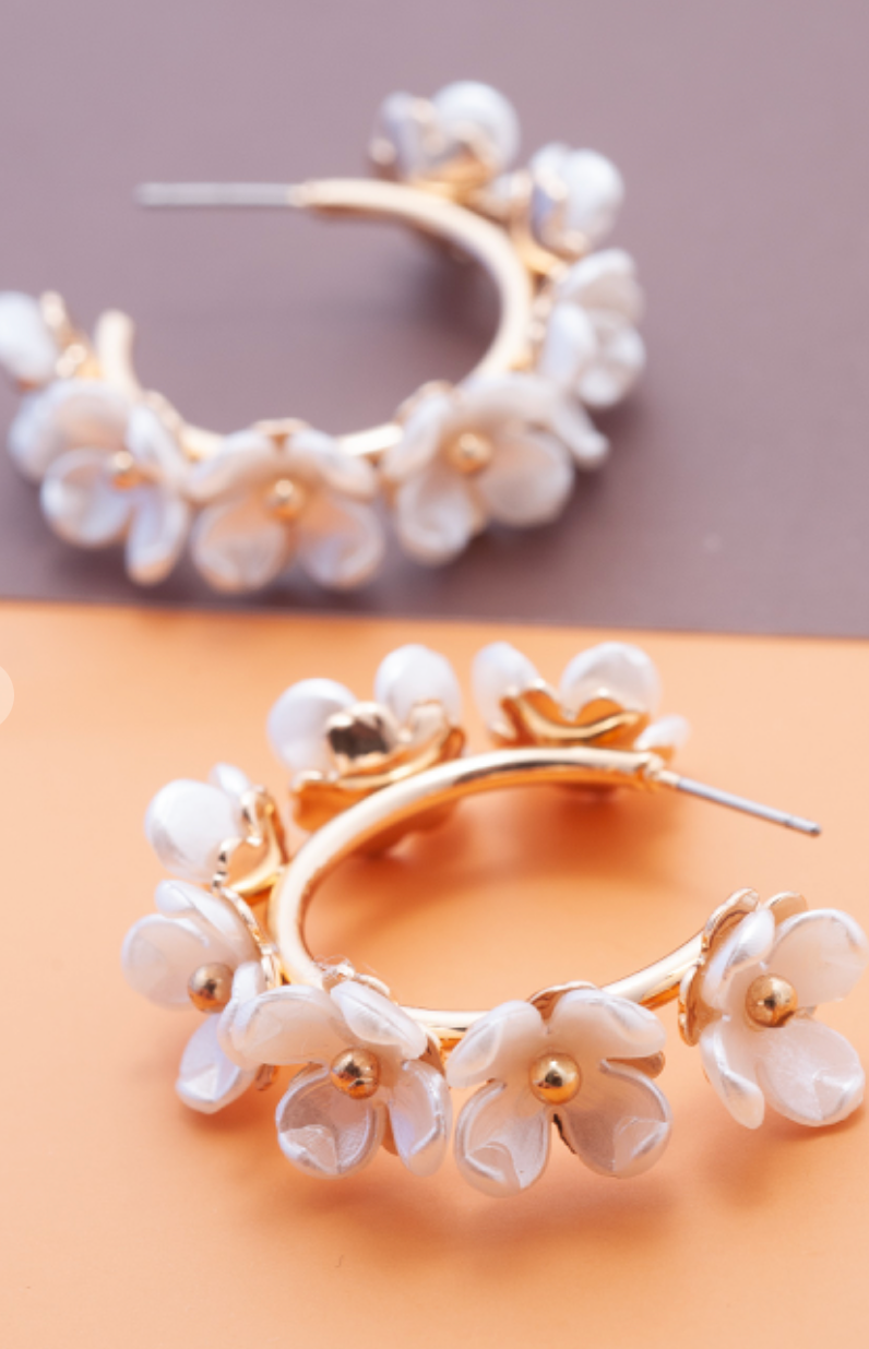 Acrylic Flower Hoops