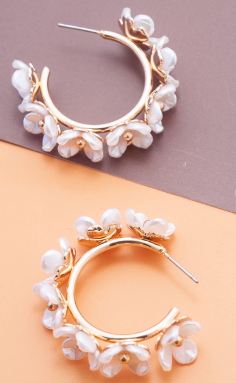 Acrylic Flower Hoops