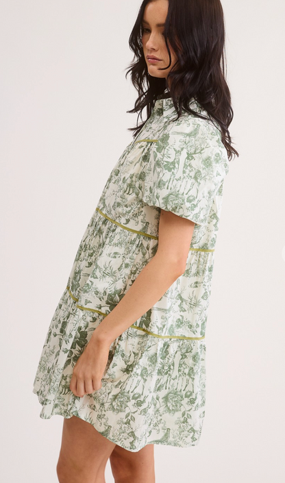 Fairy Tale Puff Sleeve Shirt Dress