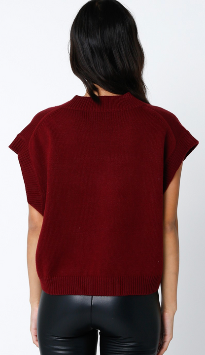 Lexi Sweater Vest Maroon