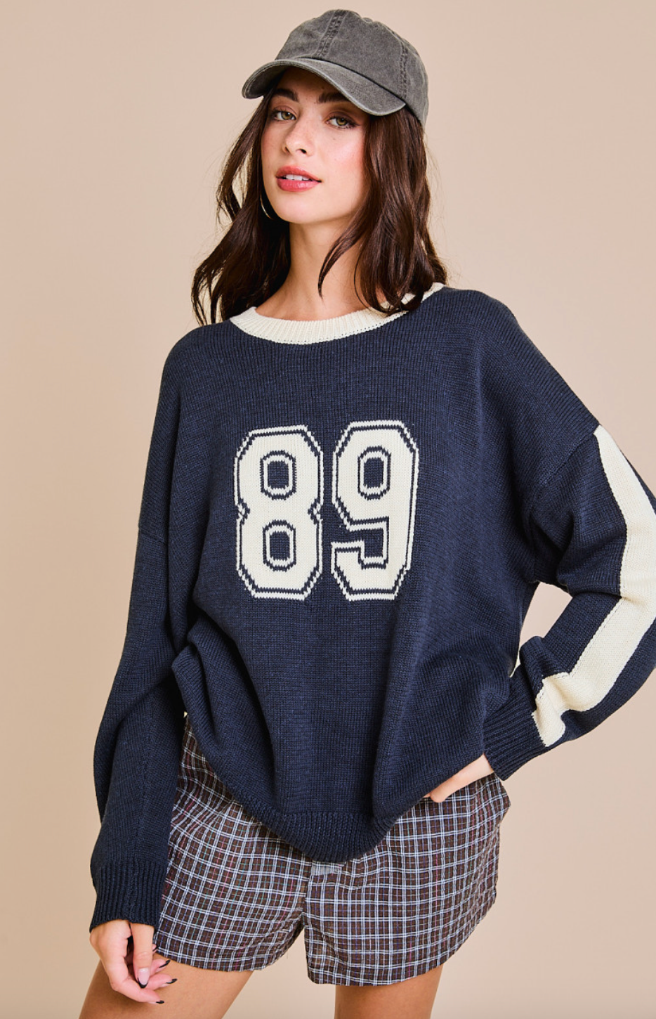 Navy 89 Varsity Sweater