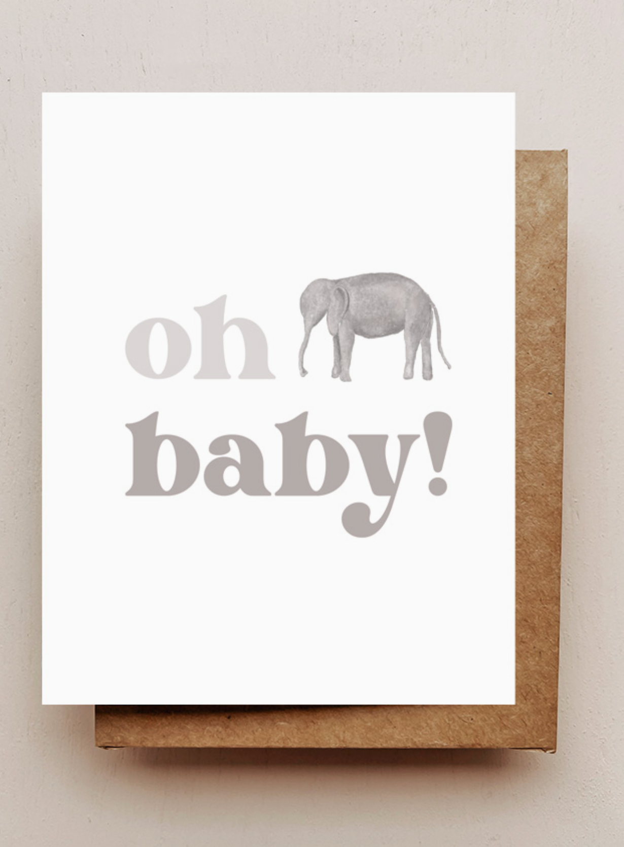 Oh Baby Elephant Card