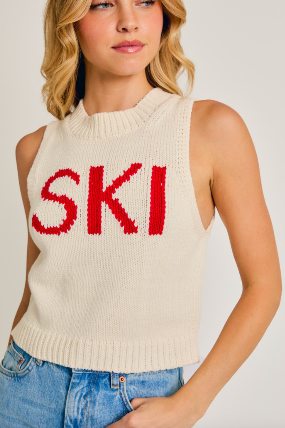 SKI Sleeveless Sweater Tank