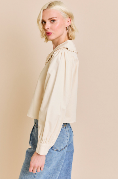 Maggie Cream Collar Top