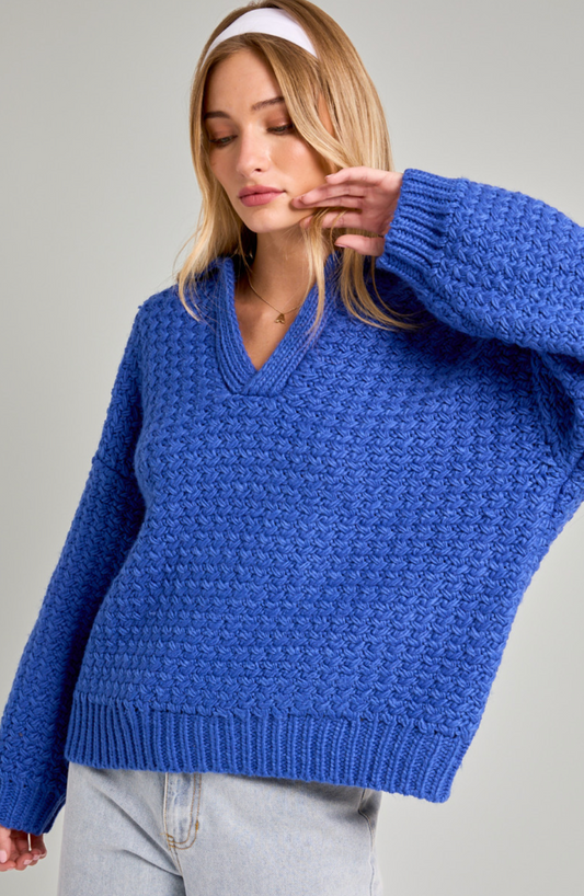 Cobalt V-neck Sweater