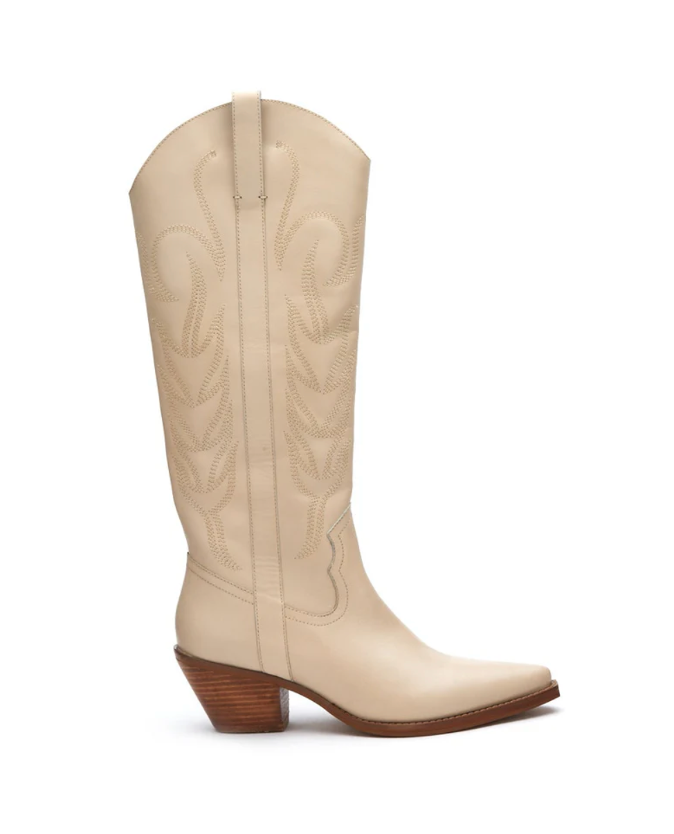 Matisse Agency Cowboy Boots Cream