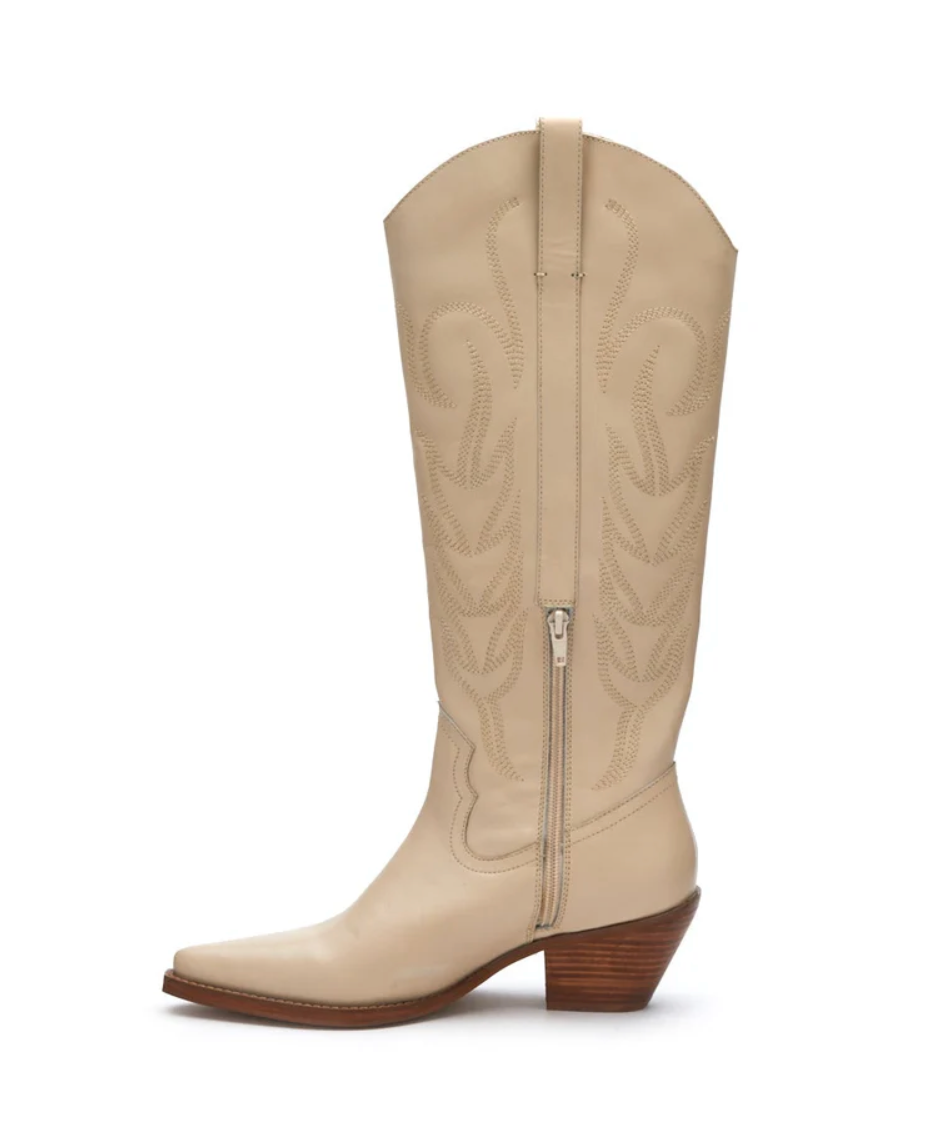 Matisse Agency Cowboy Boots Cream