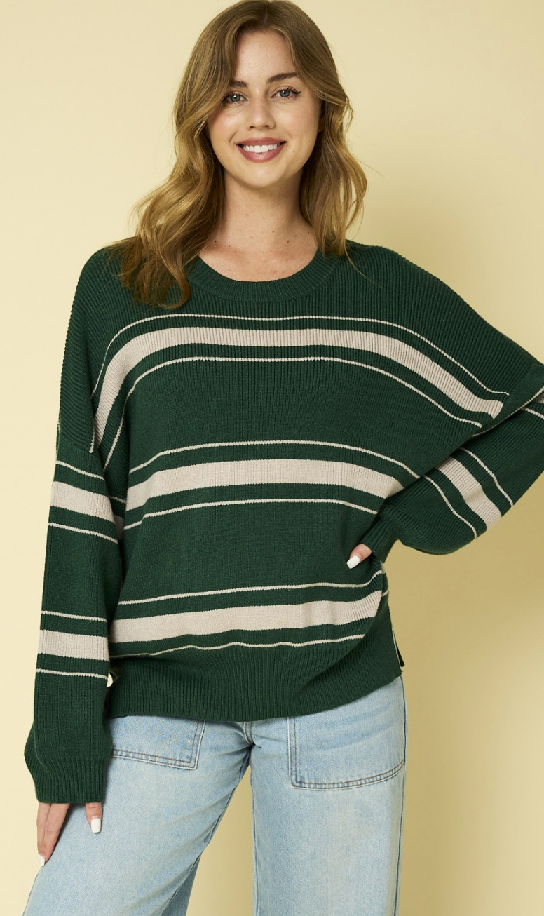 Through Think & Thin Sweater Green