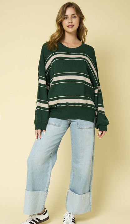 Through Think & Thin Sweater Green