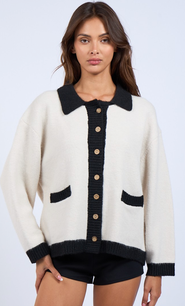 Bailey Contrast Cardigan