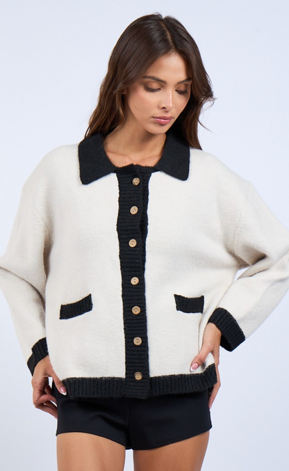 Bailey Contrast Cardigan