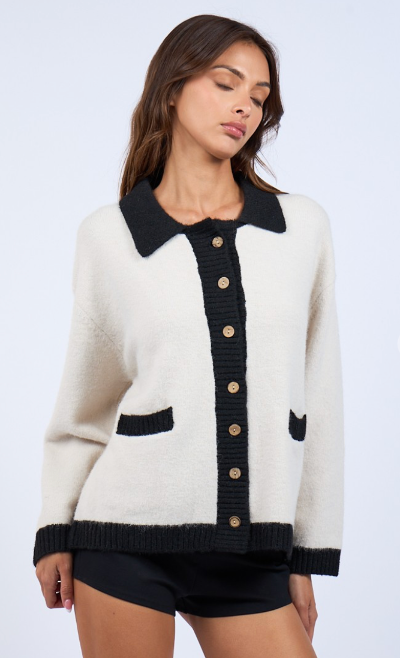 Bailey Contrast Cardigan