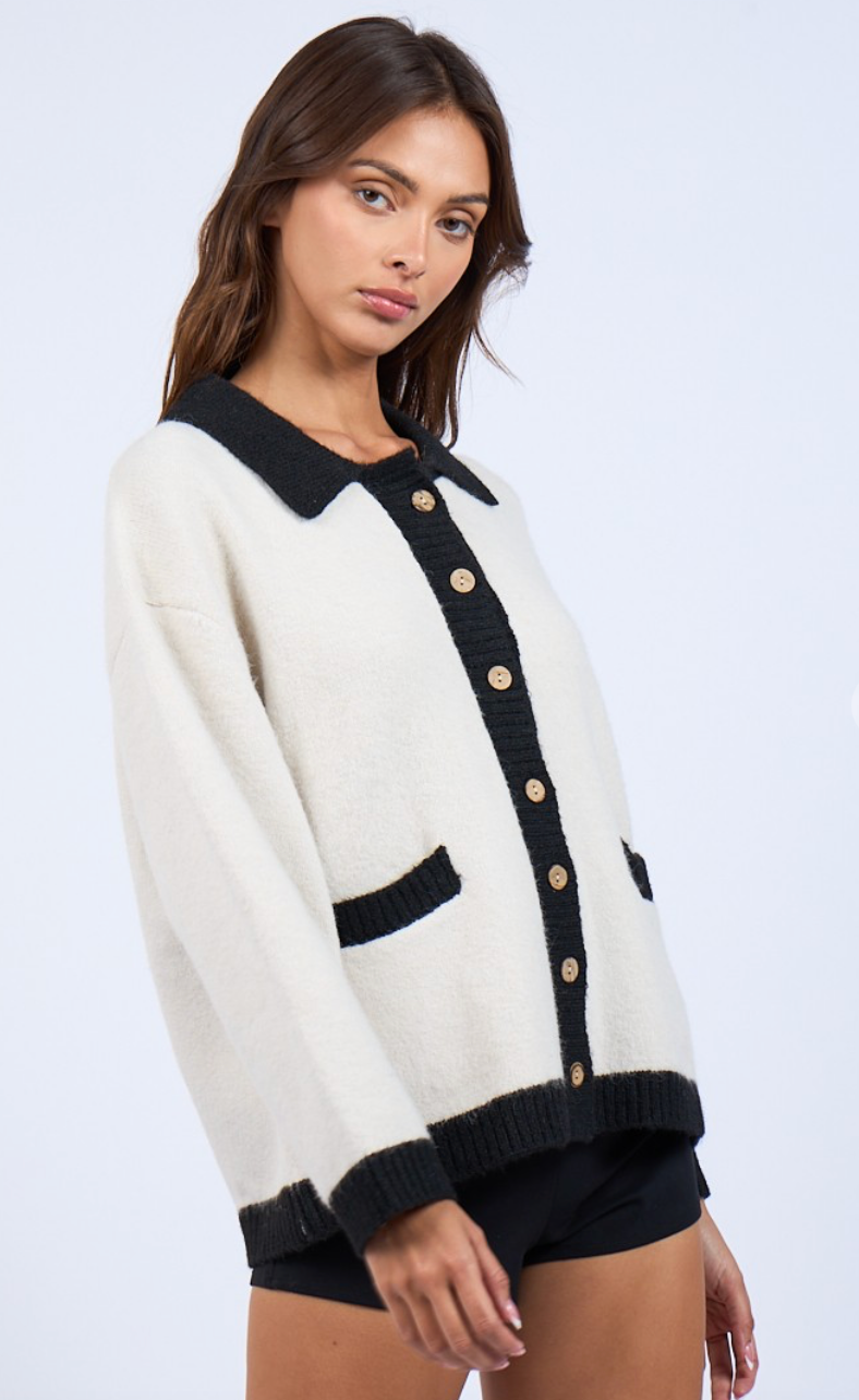 Bailey Contrast Cardigan