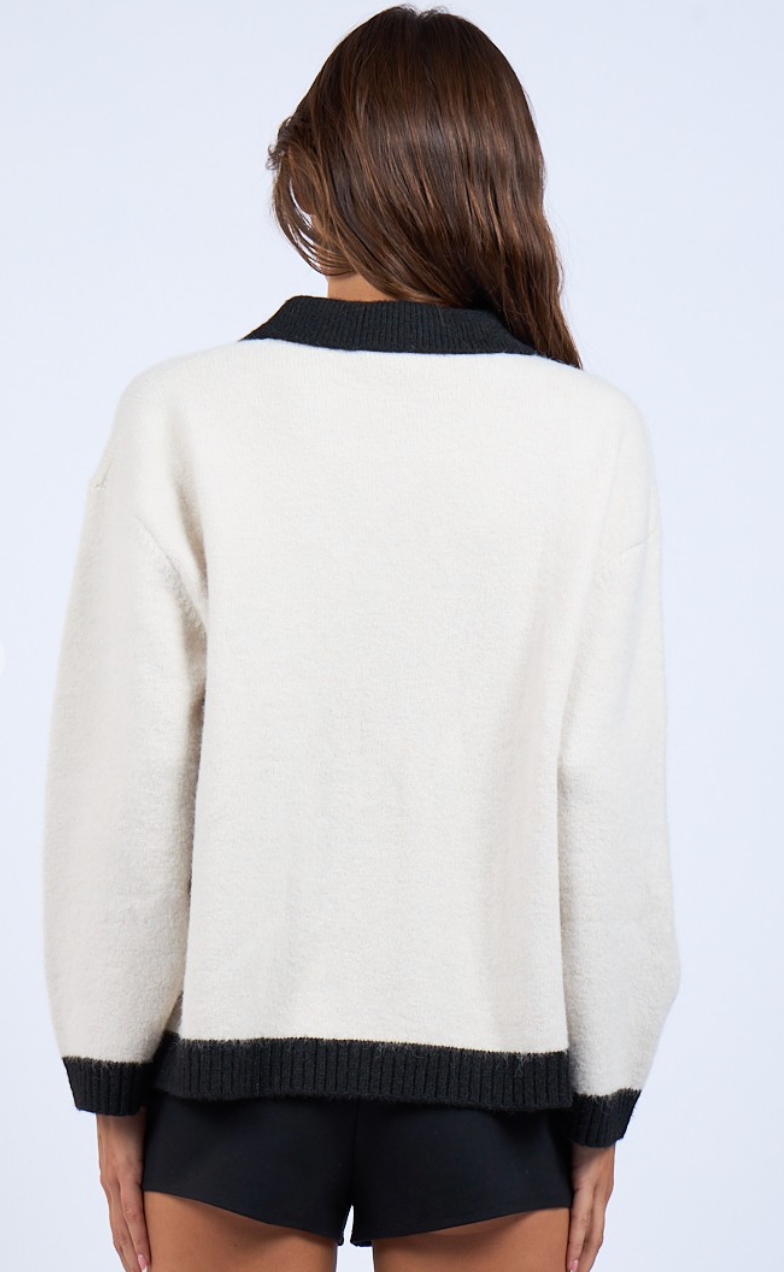 Bailey Contrast Cardigan