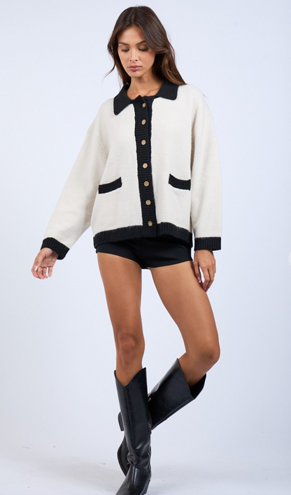 Bailey Contrast Cardigan