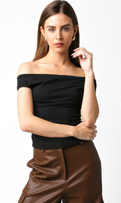 Off Shoulder Top Black