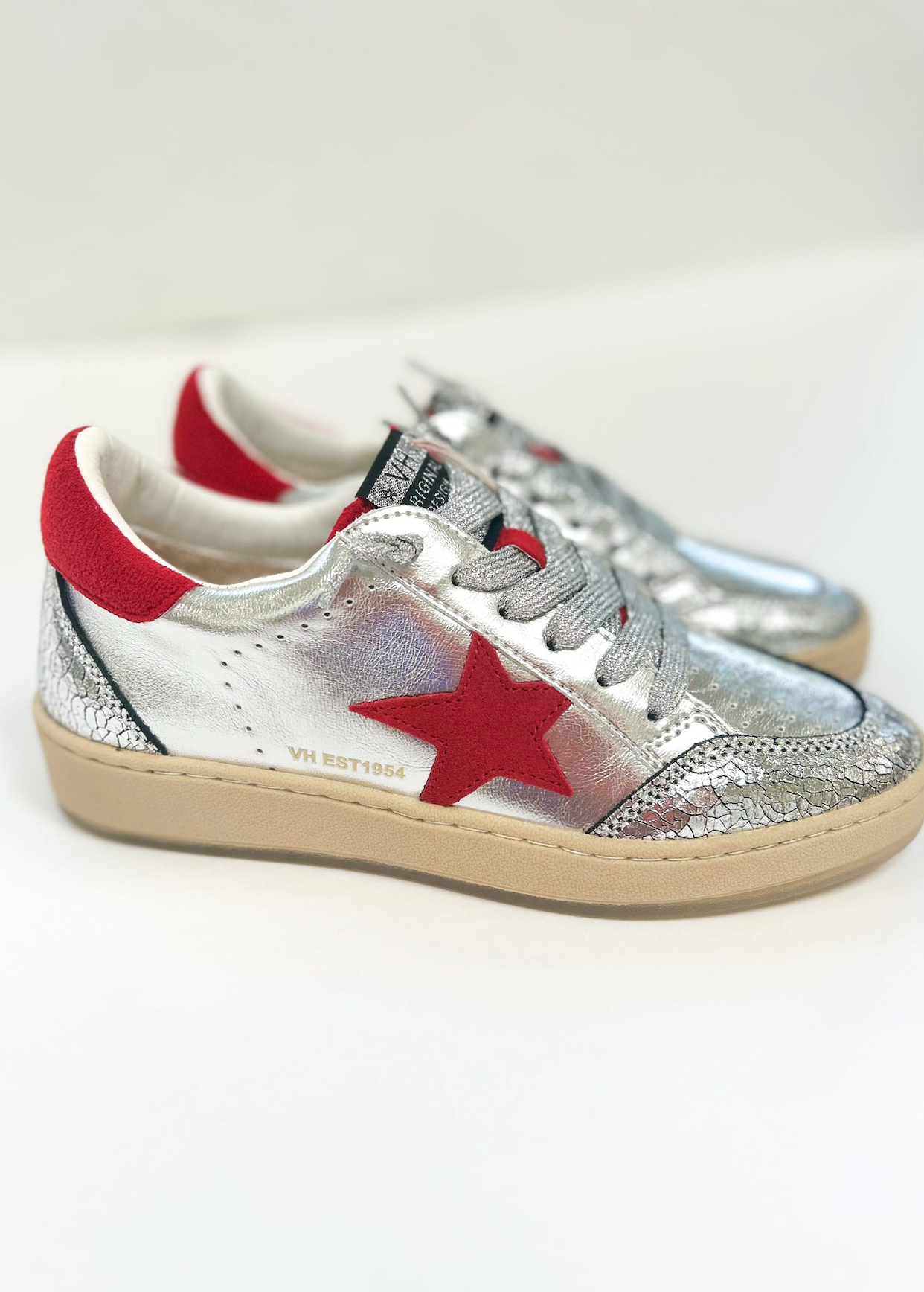 Vintage Havana Denisse Silver/Red Pop Sneakers