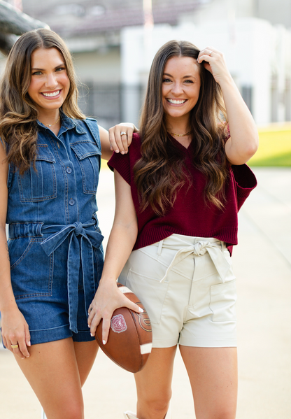 Lexi Sweater Vest Maroon