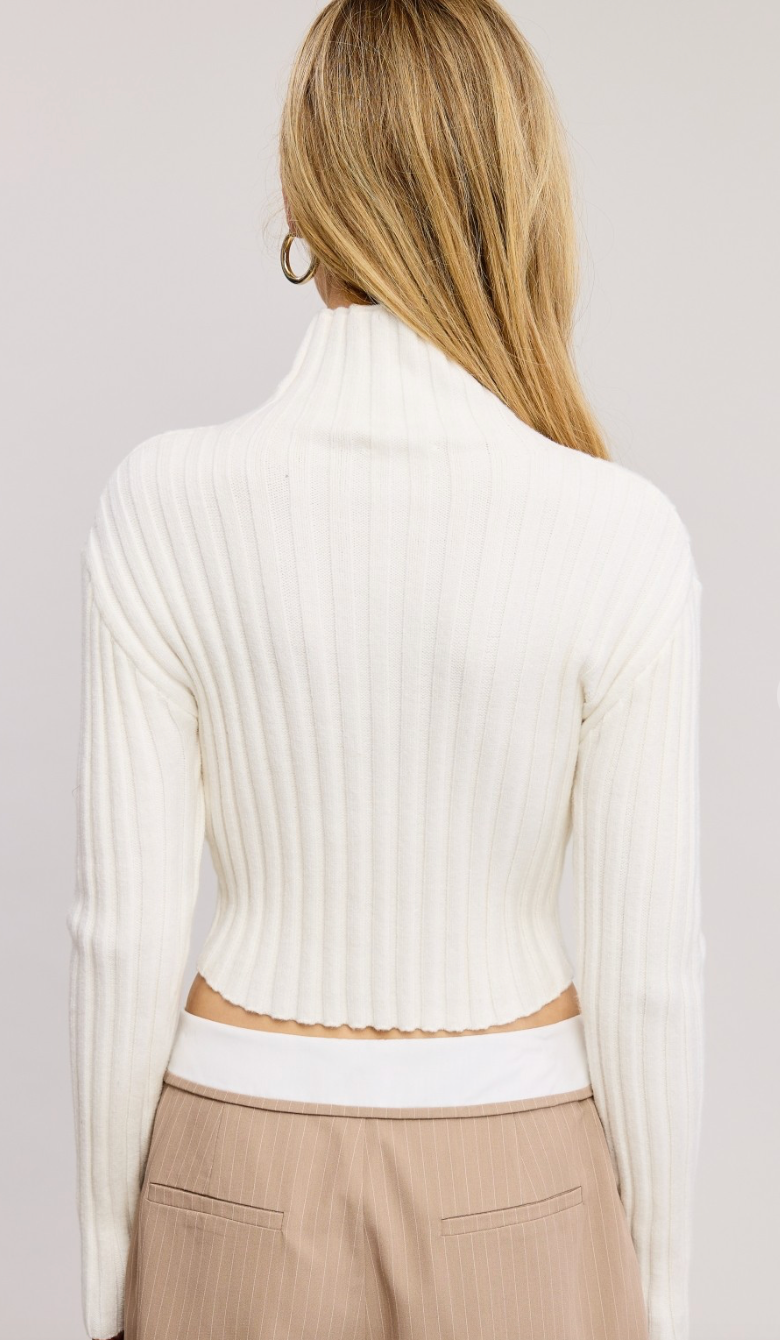 Essential Turtleneck Sweater Ivory