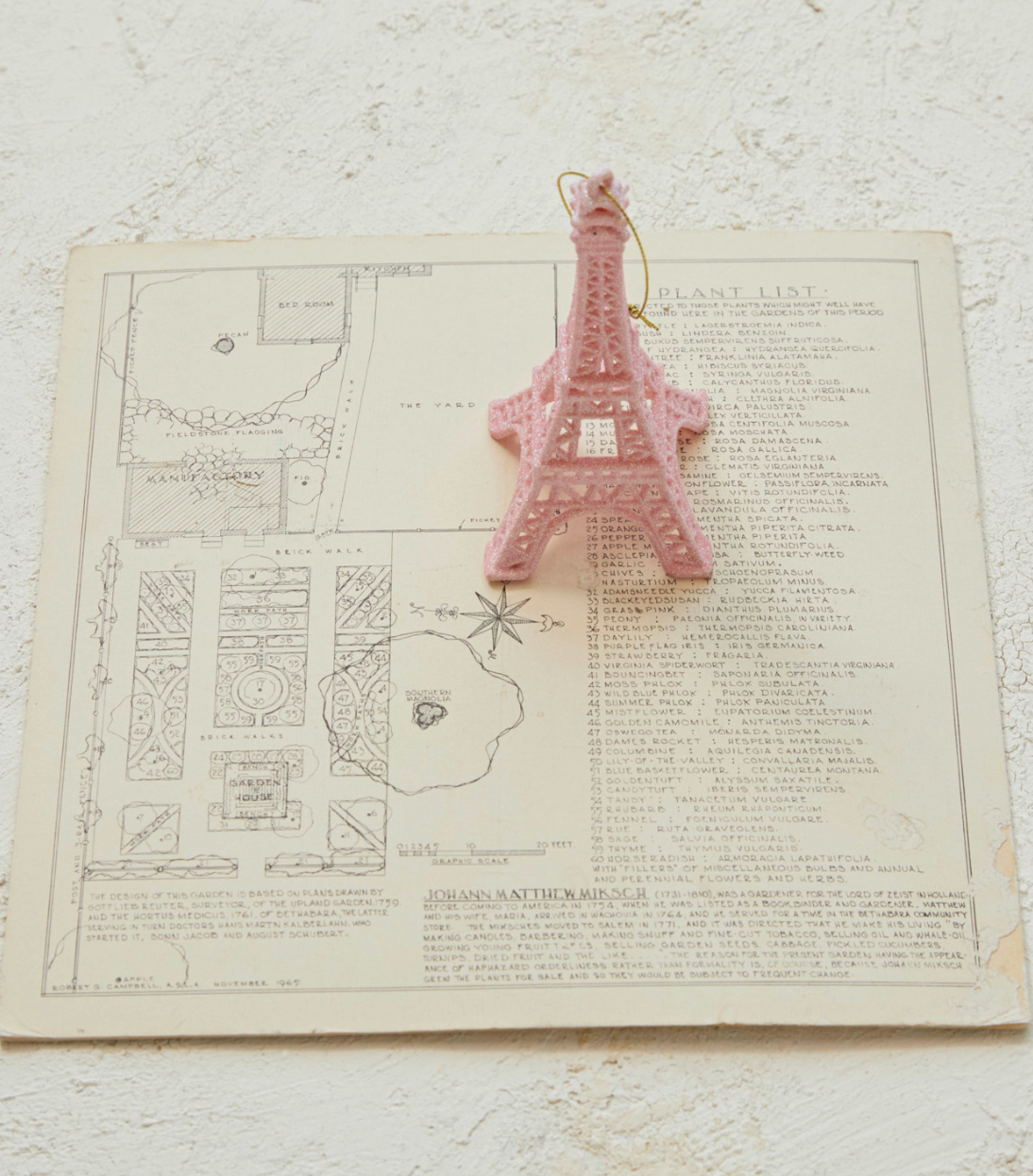 Pink Glitter Eiffel Tower Ornament