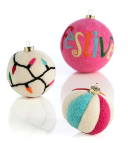 Festive Felt Ornaments Assorted