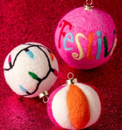 Festive Felt Ornaments Assorted